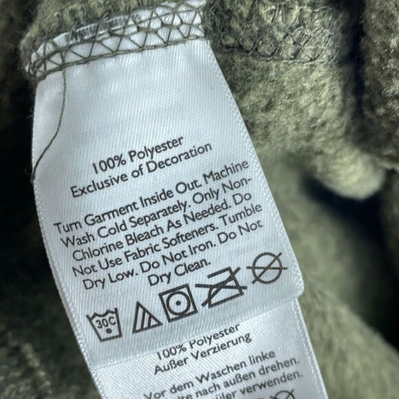 Eddie Bauer Mens Olive Green 2XL 1/4 Zip Pullover Sweater 5411 - Picture 4 of 8